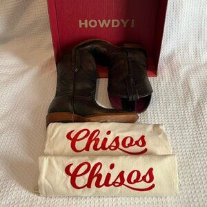Chisos Boots Women's No. 3 Cowboy Boot in Brushed Brown Size 8 EUC
